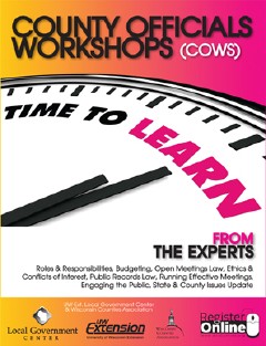 Sign Up Today for County Officials Workshops (COWS)